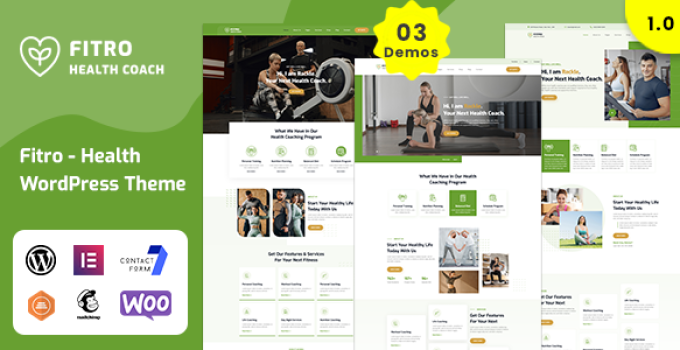 Fitro – Health Coach WordPress Theme