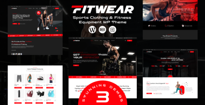 Fitwear – Sports Clothing & Fitness Equipment WordPress Theme