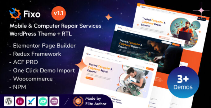 Fixo – Mobile & Computer Repair Services WordPress Theme