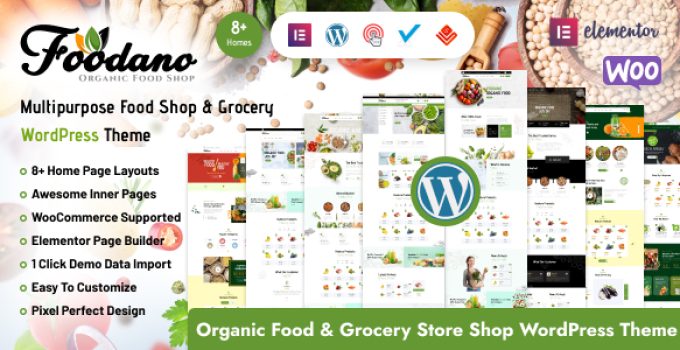 Foodano – Natural Food Shop & Grocery WordPress Theme