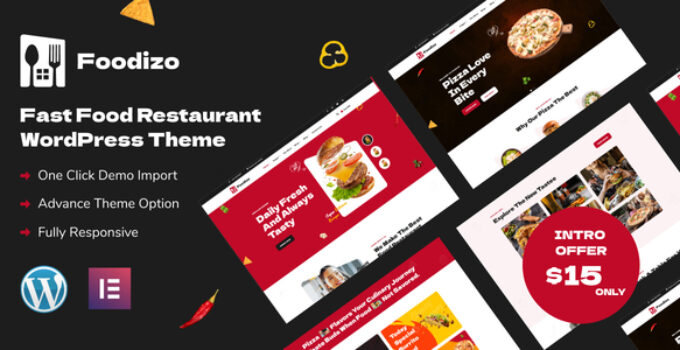 Foodizo – Fast Food Restaurant WordPress Theme