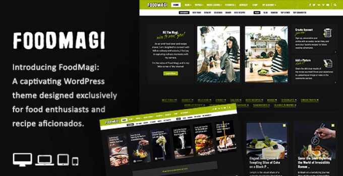 FoodMagi – Bookmark Cooking Recipes WordPress Theme