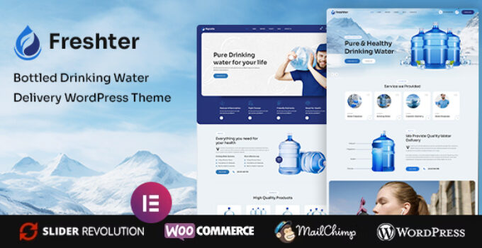 Freshter – Bottled Drinking Water Delivery WordPress Theme
