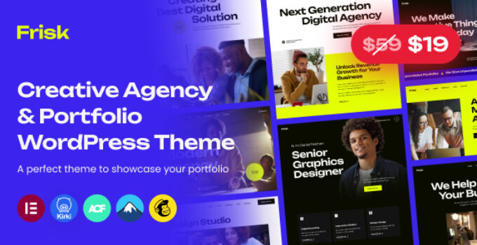 Frisk – Creative Agency & Portfolio WordPress Theme