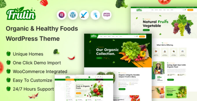 Frutin – Organic & Healthy Food WordPress Theme