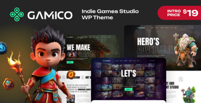 Gamico – Indie Games Studio WordPress Theme