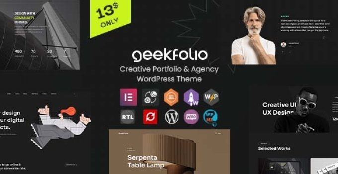 Geekfolio – Elementor Creative Portfolio & Agency WordPress Theme