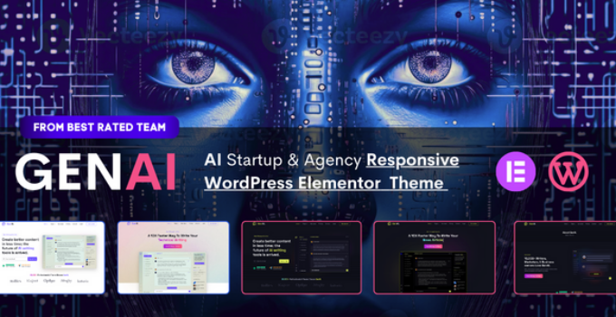GenAI – AI Agency & Technology Startup Elementor WordPress Theme