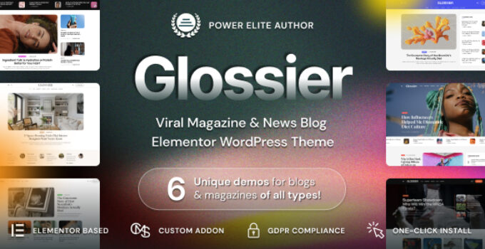 Glossier – News & Viral Magazine WordPress Theme
