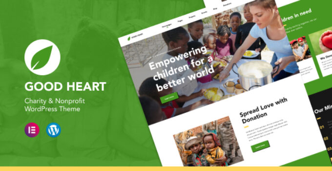 GoodHeart – Charity & Nonprofit Elementor WordPress Theme