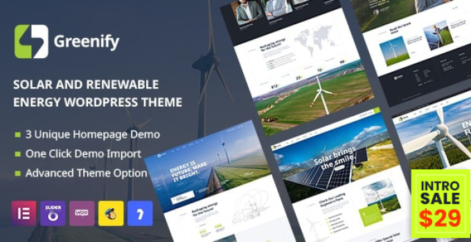 Greenify | Solar & Renewable Energy WordPress Theme