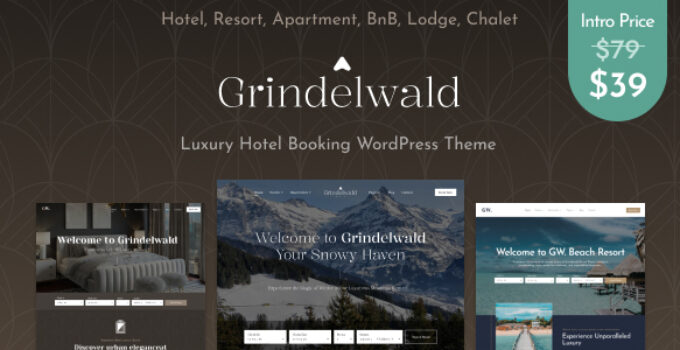 Grindelwald – Hotel Booking WordPress Theme