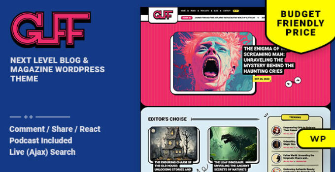 Guff – Blog & Magazine WordPress Theme
