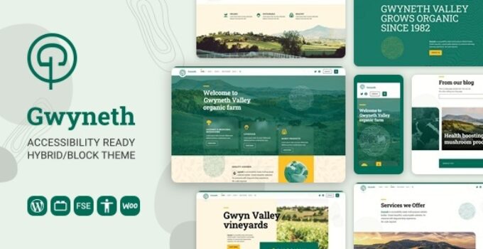 Gwyneth – Accessible Full Site Editing WordPress Block Theme