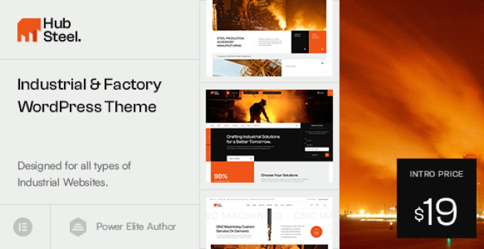 Hubsteel – Industrial & Factory WordPress Theme