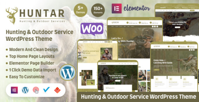 Huntar – Hunting & Outdoor WordPress Theme
