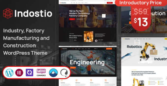 Indostio – Factory and Manufacturing WordPress Theme