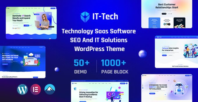IT-Tech -Technology, Saas Software SEO & IT Solutions WordPress Theme