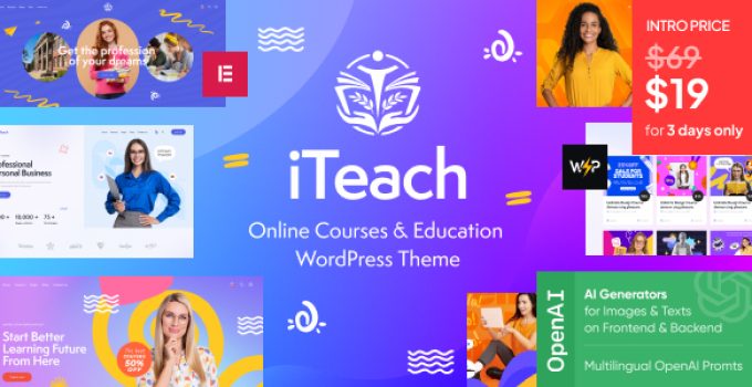 iTeach – Online Courses & Education WordPress Theme