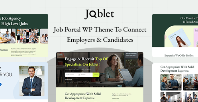 Joblet – Job Recruitment Services WordPress Theme