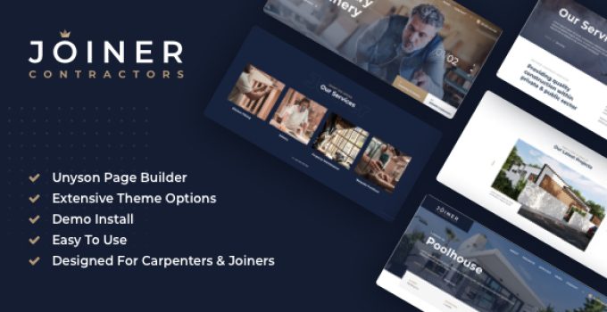 Joiner – Carpentry & Joinery WordPress Theme