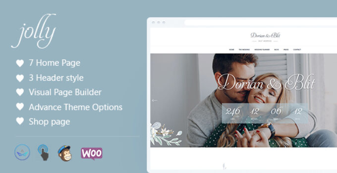 Jolly – Wedding Invitation & Planner WordPress Theme