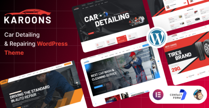 Karoons – Car Detailing & Repair WordPress Theme