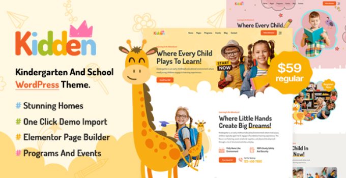 Kidden – Children Kindergarten WordPress Theme