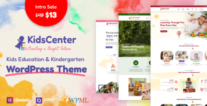 KidsCenter – Kindergarten and Kid Care Education WordPress Theme