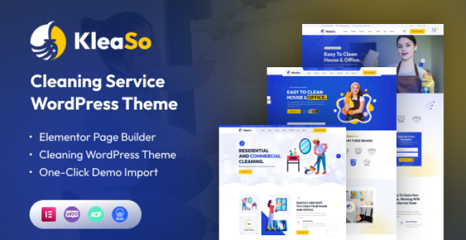 Kleaso – Cleaning Services WordPress Theme