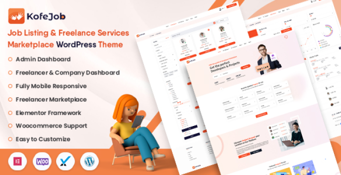 Kofejob – Job Listing & Freelance Services Marketplace WordPress Theme