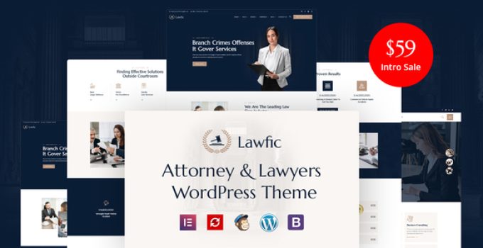 Lawfic – Attorney and Lawyer WordPress Theme