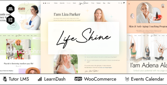 Lifeshine – Coaching Online Courses WordPress Theme