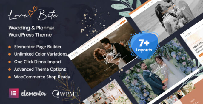 Lovebite – Wedding & Planner WordPress Theme