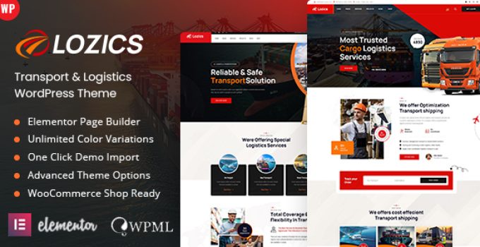 Lozics – Transport & Logistics WordPress Theme