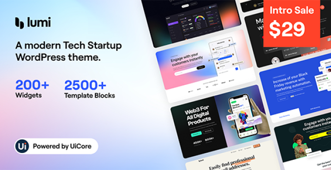 Lumi – Tech Startup WordPress Theme