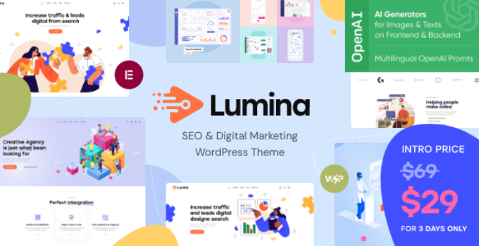 Lumina – Creative Agency WordPress Theme