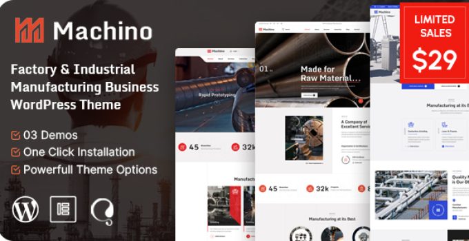 Machino – Factory & Industrial WordPress Theme