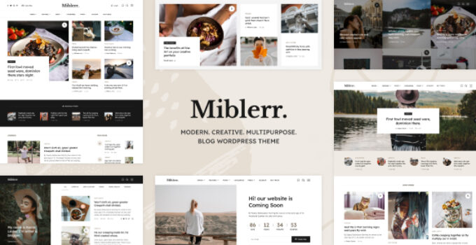 Miblerr – Modern, Creative & Multipurpose Blog WordPress Theme