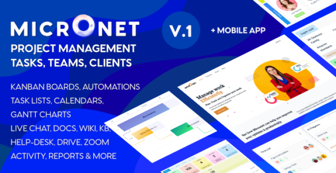 Micronet Work Management WordPress Theme