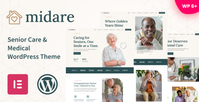 Midare – Senior Care & Medical WordPress Theme