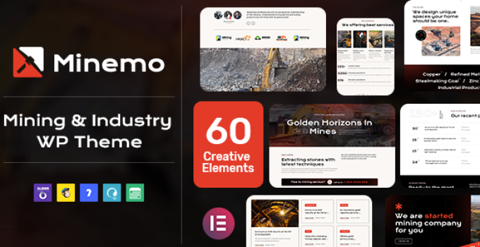 Minemo – Mining Industry Services WordPress Theme