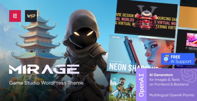 Mirage – Game Studio WordPress Theme