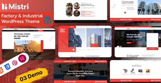Mistri – Factory & Industrial WordPress Theme