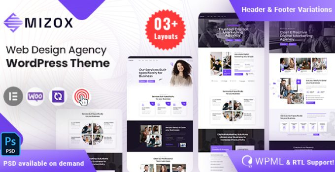 Mizox – Web Design Agency WordPress Theme