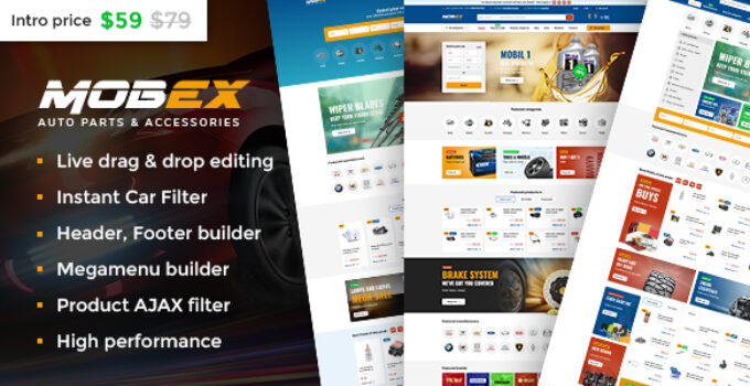 Mobex – Auto Parts WordPress Theme
