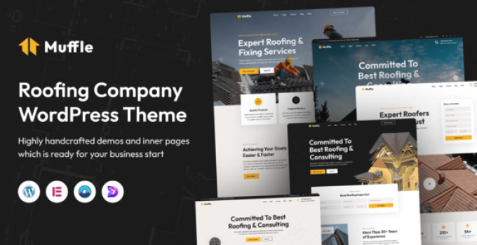 Muffle – Roofing Company WordPress Theme