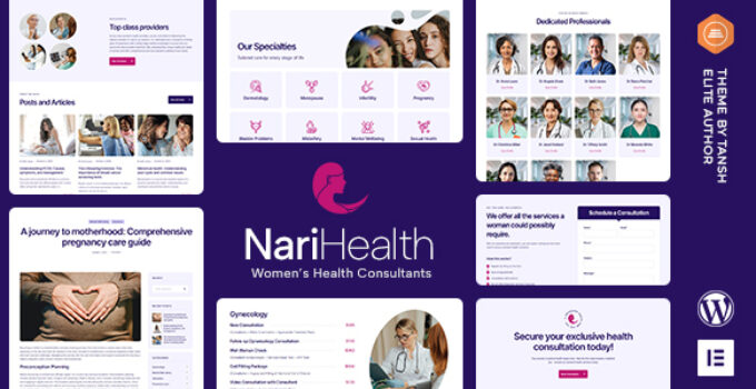 NariHealth Women’s Health Consultant WordPress Theme
