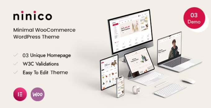 Ninico – Minimal WooCommerce WordPress Theme