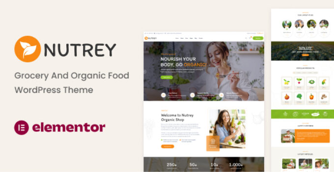 Nutrey – Organic Food Shop WordPress Theme